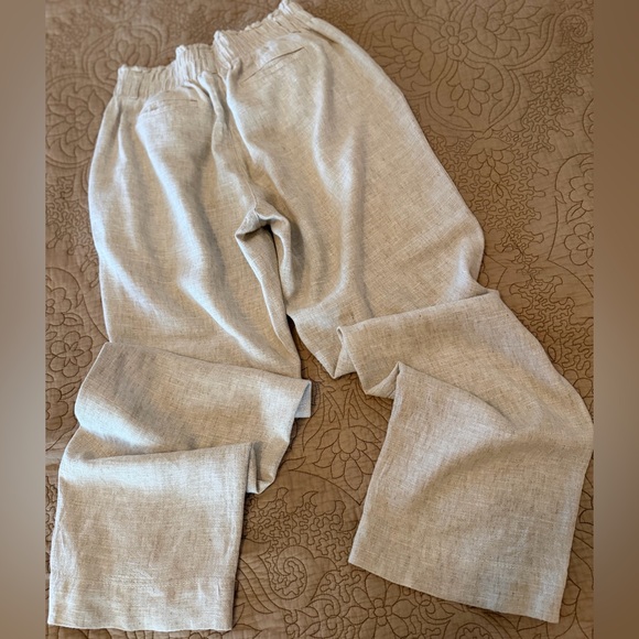 Briggs New York Beige Cream Natural Linen Blend Pants, Size S - Picture 6 of 12